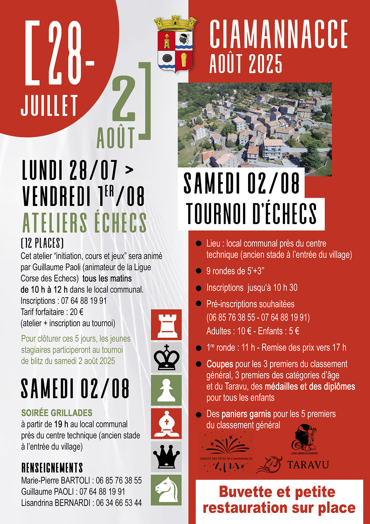 Tournoi de Blitz de Ciamannacce - Samedi 2 août 2025