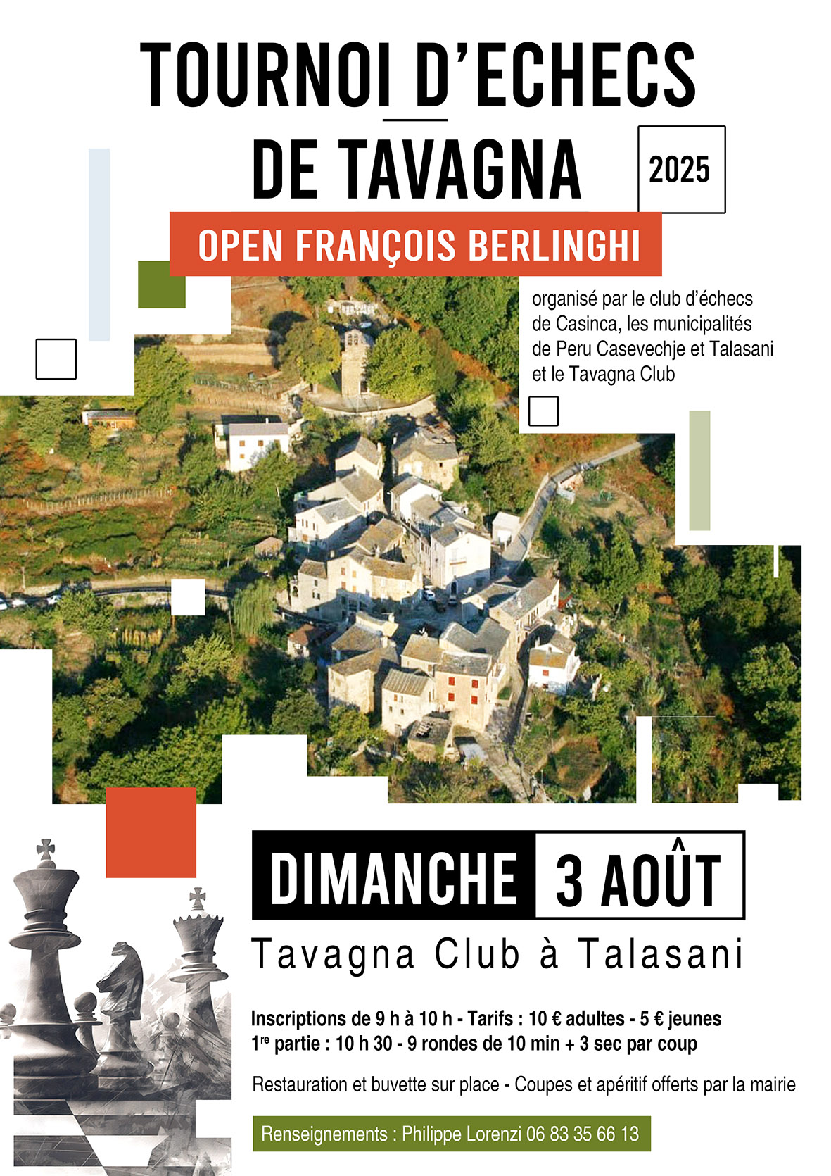 Tournoi d’échecs de Tavagna – Open François Berlinghi - Dimanche 3 août 2025 à Talasani
