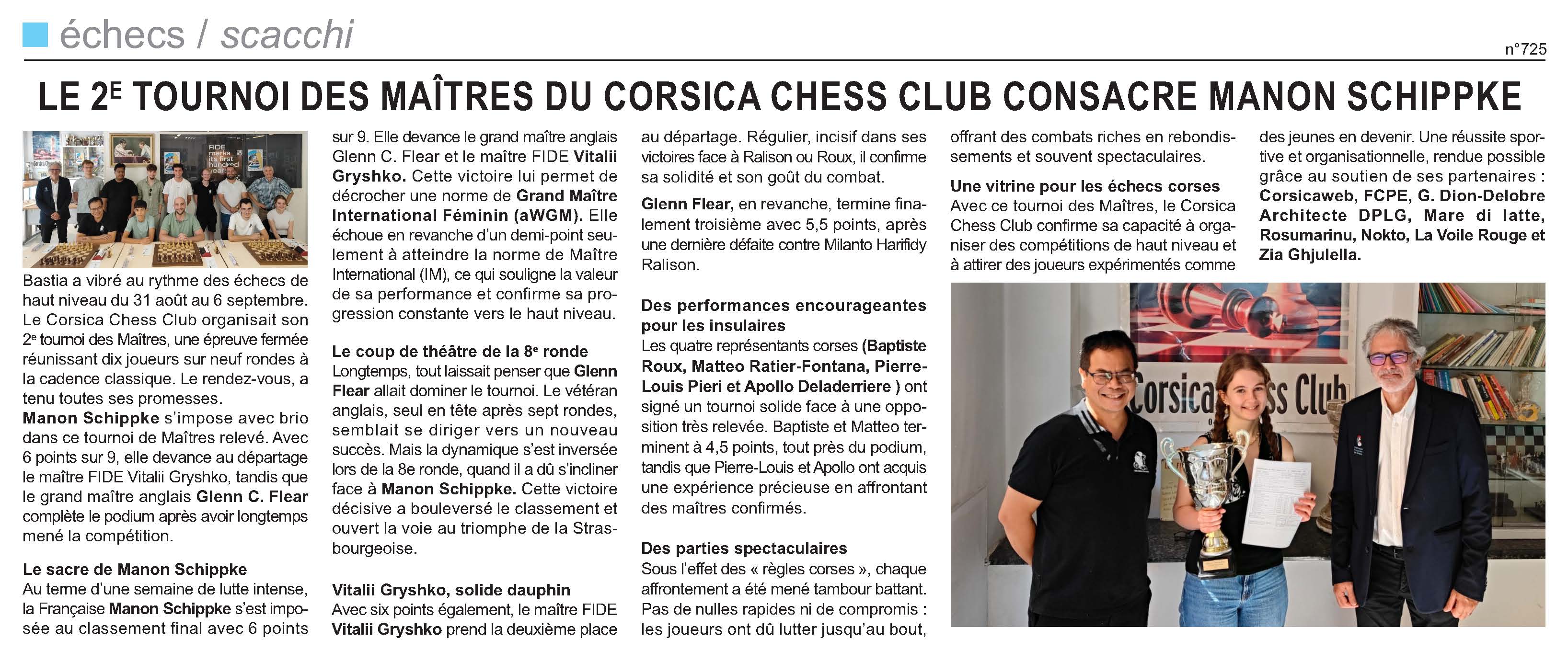Corse-Matin du 14-09-2025
