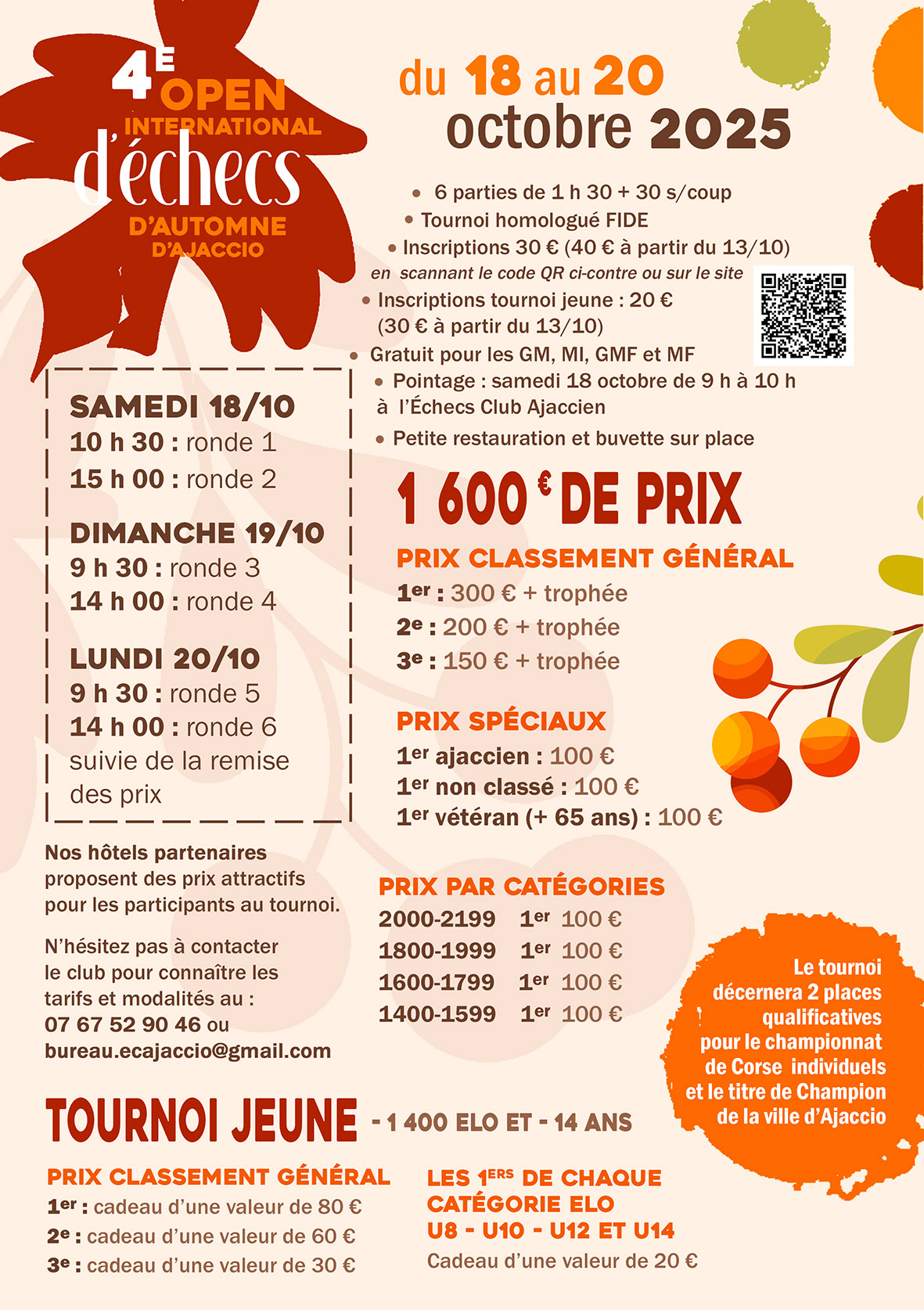 4e Open international d'automne d'Aiacciu - du 18 au 20/10/2025