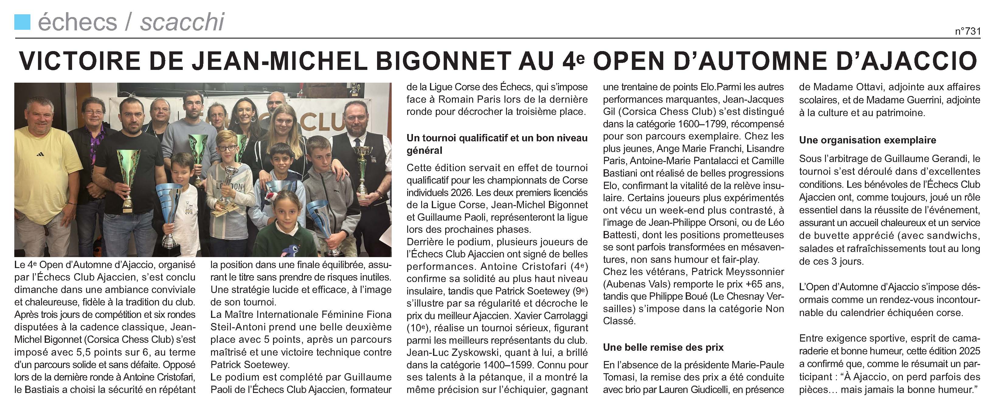 Corse-Matin du 26-10-2025