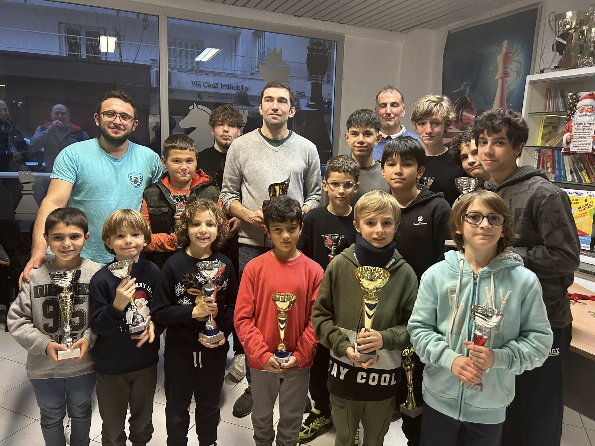 Ghjustra di Natale in Bastia : una bella festa di scacchi è di spartera