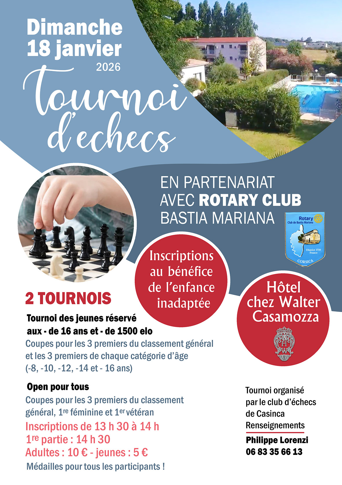 Tournoi "Rotary Bastia Mariana" au profit de l'enfance inadaptée - 18/01/2026