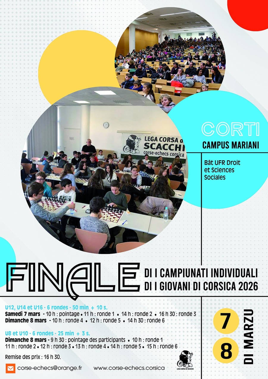 L'Université de Corse accueille les finales des Championnats de Corse Jeunes - 7 et 8 mars 2026