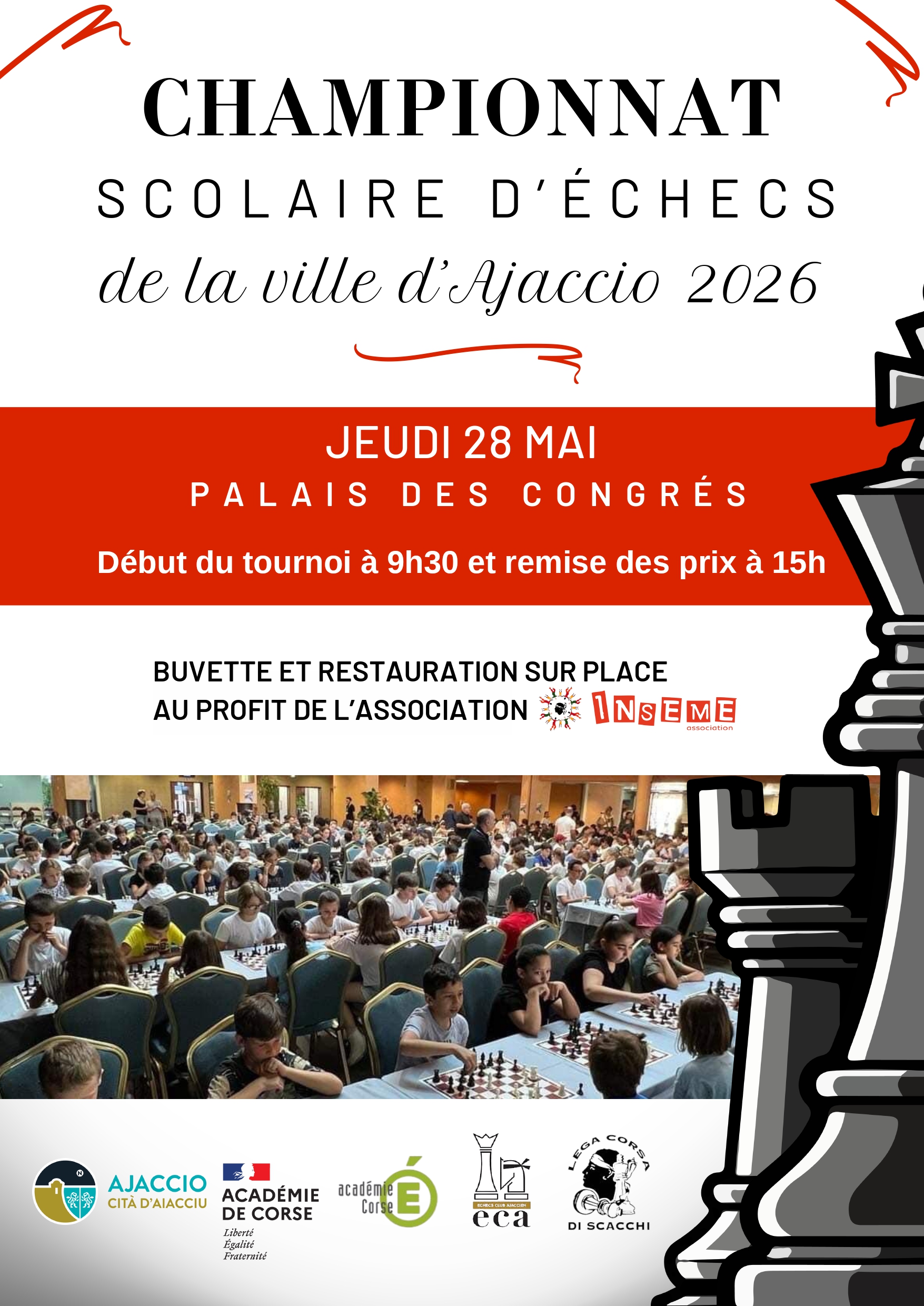 Championnat scolaire d’échecs de la ville d’Ajaccio - 28 mai 2026