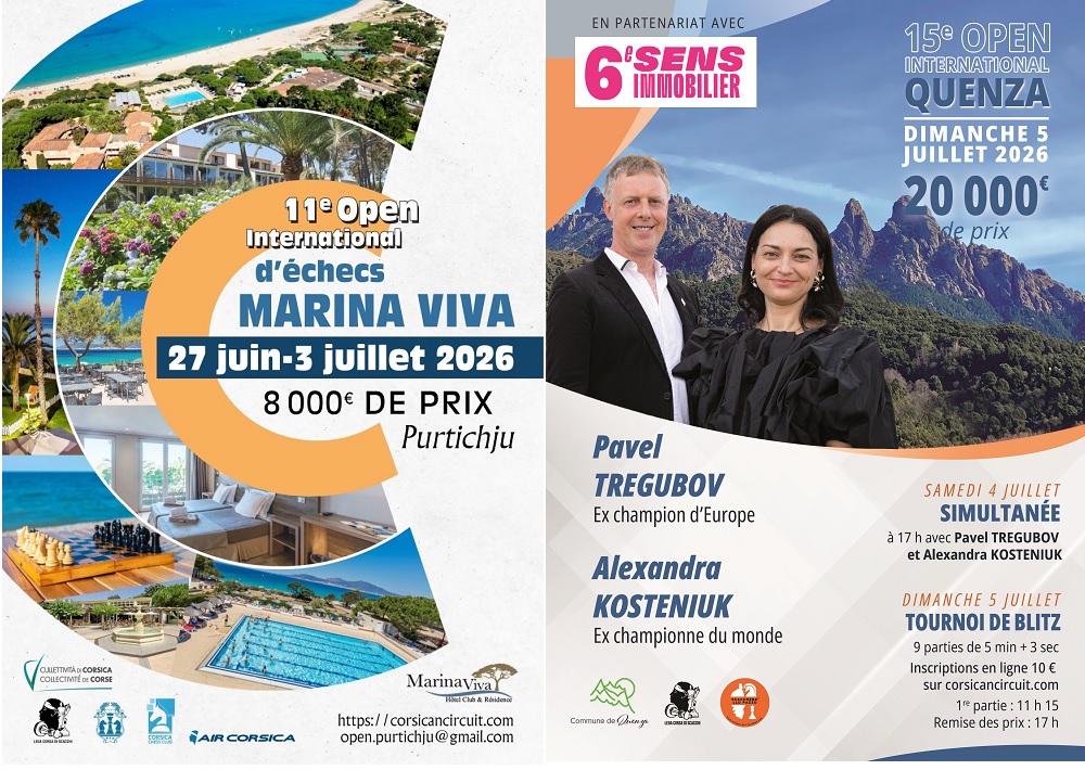 L’élite des échecs attendue en Corse du 27 juin au 5 juillet 2026