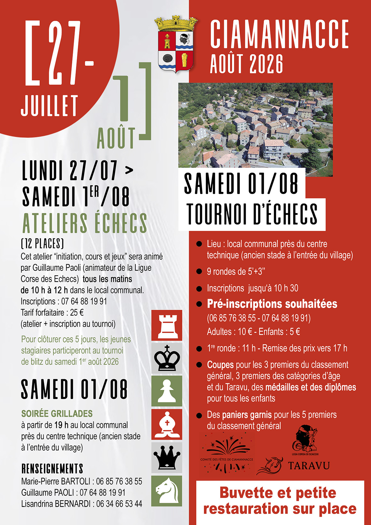 Tournoi de Blitz de Ciamannacce - Samedi 1er août 2026