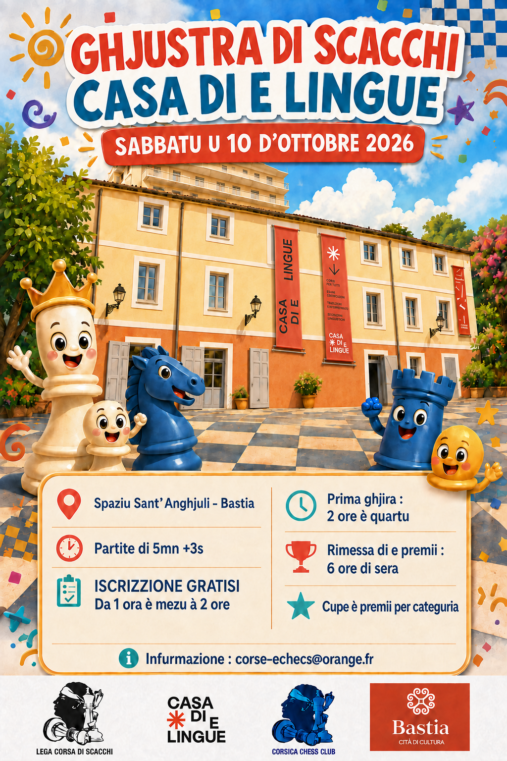 Ghjustra di scacchi à a Casa di e Lingue –10/10/2026