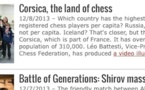 La Corse à la une du plus grand site mondial consacré aux Echecs