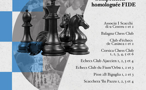 Championnat de Corse par équipes : les appariements de la ronde 1 sont en ligne !